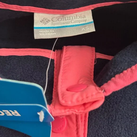 Columbia Womens XS Fleece Pullover Nocturnal & Camellia Rose Half Snap Closure - Picture 5 of 13